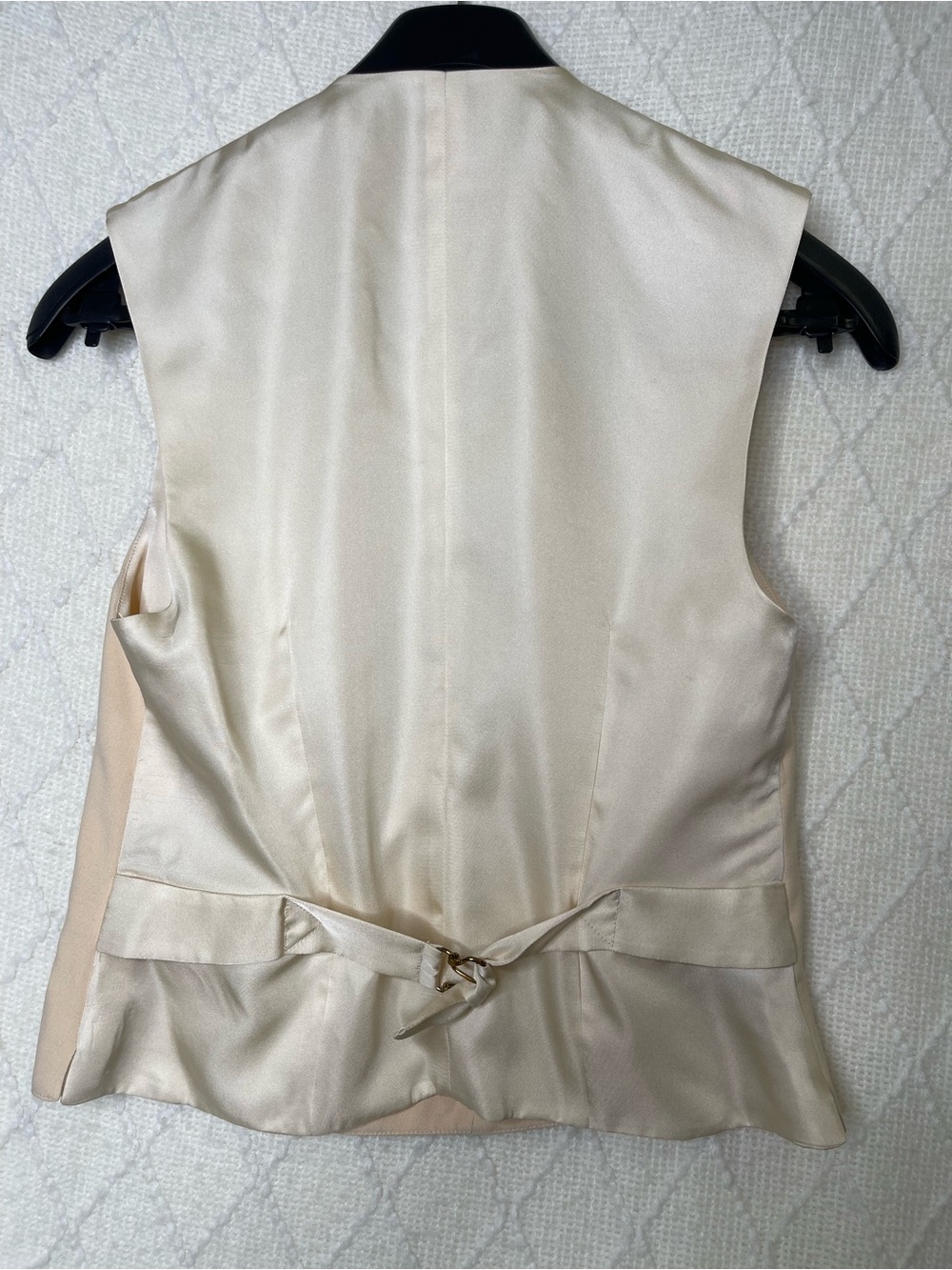 Ralph Lauren Purple Label Cream Silk Blend Jaiden Vest Top w/ Back Lapel – US 4 - Picture 10 of 13